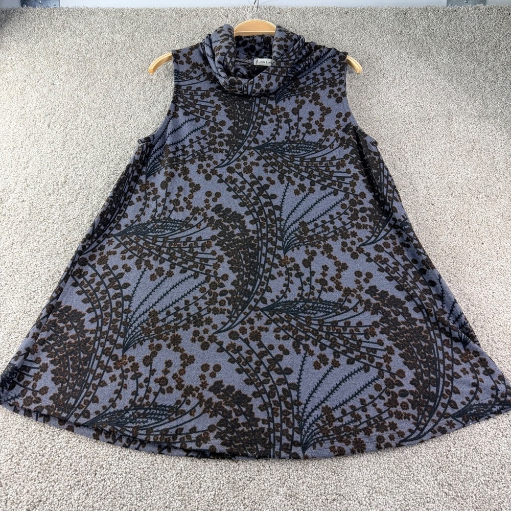Sleeveless Cowl Neck Floral Print Swing Dress A-Line Coquette Career Womens S - Picture 2 of 10